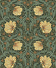 Malibu PS Pimpernel Garden Vintage Floral - Meadow Green & Amber | Peel and Stick Removable Wallpaper