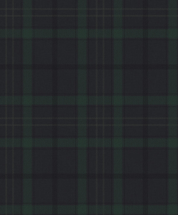 Malibu Ps Tailor Plaid Traditional Plaid - Dark Blue & Evergreen | Peel and Stick Removable Wallcovering