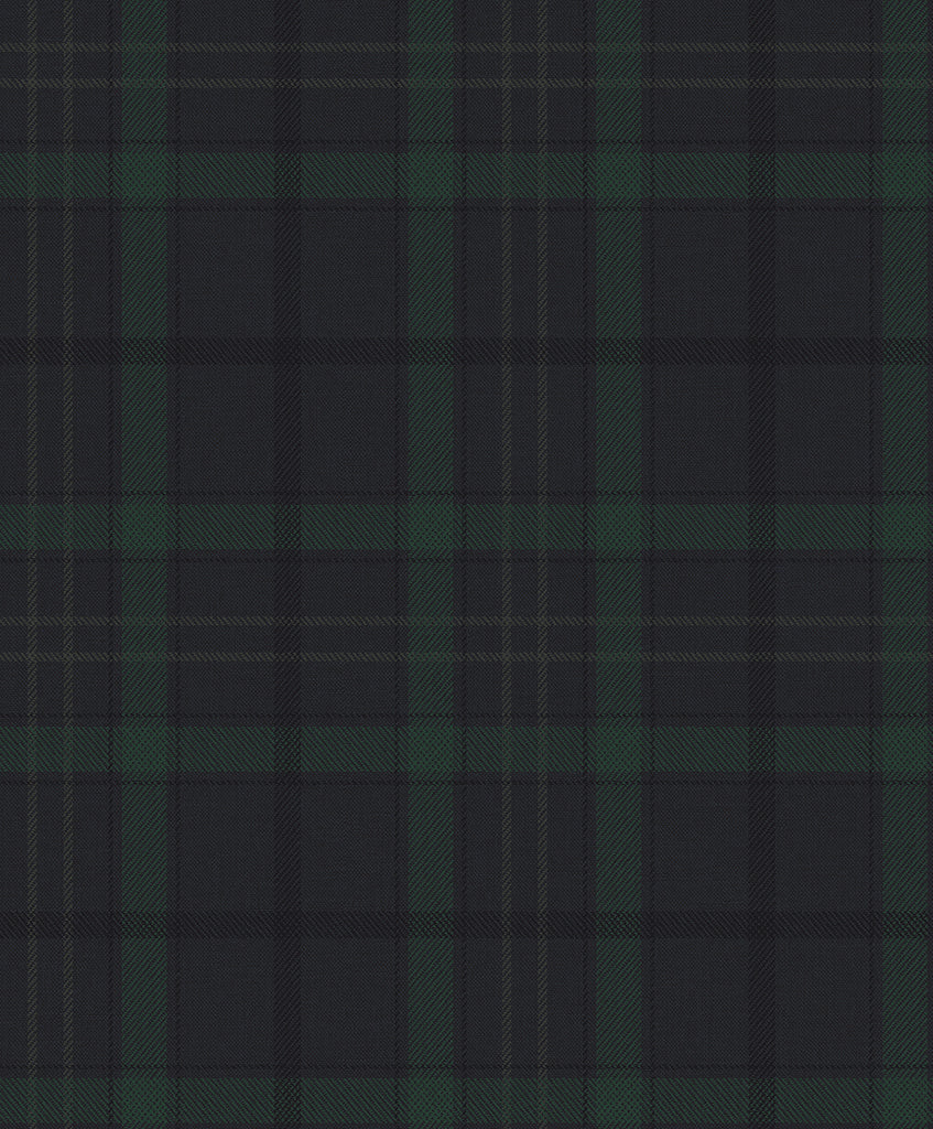 Malibu PS Tailor Plaid Traditional Plaid - Dark Blue & Evergreen | Peel and Stick Removable Wallpaper