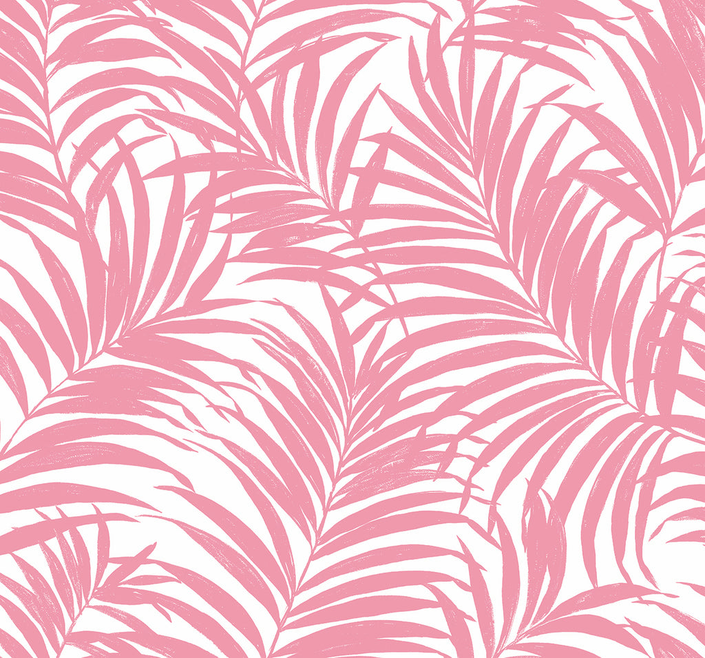 Malibu PS Beach Palm Tropical Botanical - Pink | Peel and Stick Removable Wallpaper