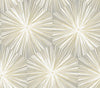 Malibu PS Hex Starburst Contemporary Geometric - Grey & Metallic Gold | Peel and Stick Removable Wallpaper