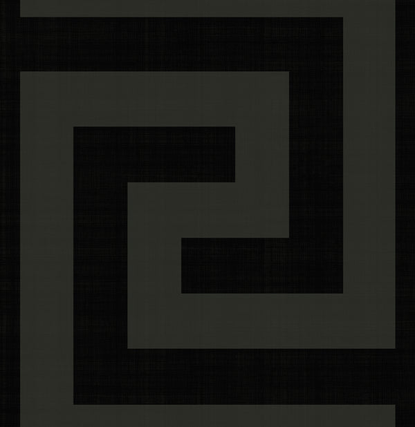 Malibu Ps Maze Geo Contemporary Geometric - Ebony & Graphite | Peel and Stick Removable Wallcovering