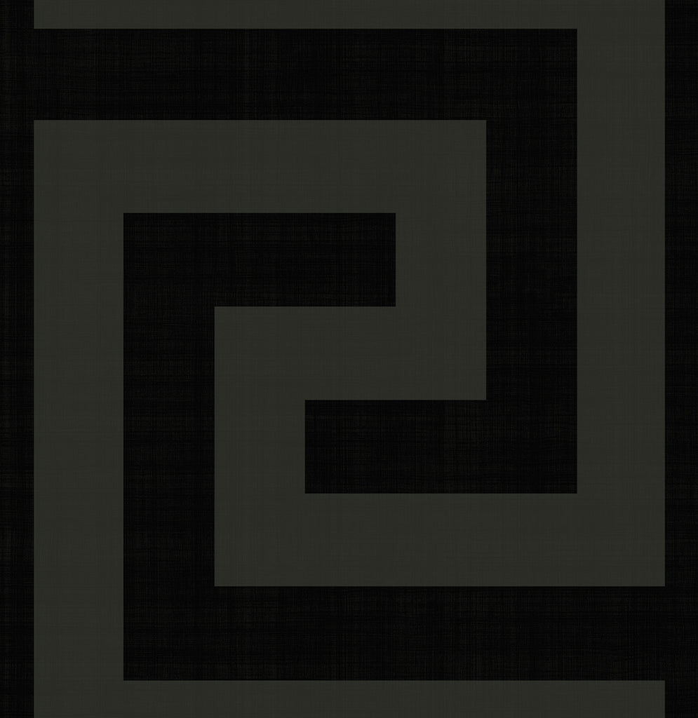 Malibu PS Maze Geo Contemporary Geometric - Ebony & Graphite | Peel and Stick Removable Wallpaper