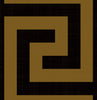 Malibu PS Maze Geo Contemporary Geometric - Ebony & Gold | Peel and Stick Removable Wallpaper