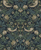 Malibu PS Strawberry Garden Vintage Botanical - Blue | Peel and Stick Removable Wallpaper