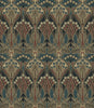 Malibu PS Deco Dragonfly Vintage Botanical - Aegean Blue & Clay | Peel and Stick Removable Wallpaper