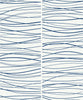 Malibu PS Wave Lines Contemporary Abstract - Blue | Peel and Stick Removable Wallpaper