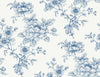 Malibu PS Sketched Floral Contemporary Floral - Blue | Peel and Stick Removable Wallpaper