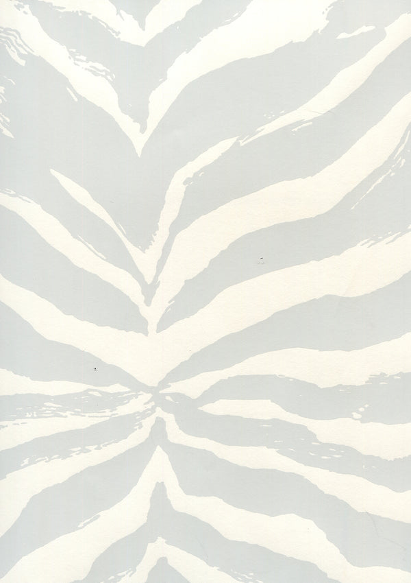 Nairobi Pale Gray on Almost White Screen Printed | China Seas