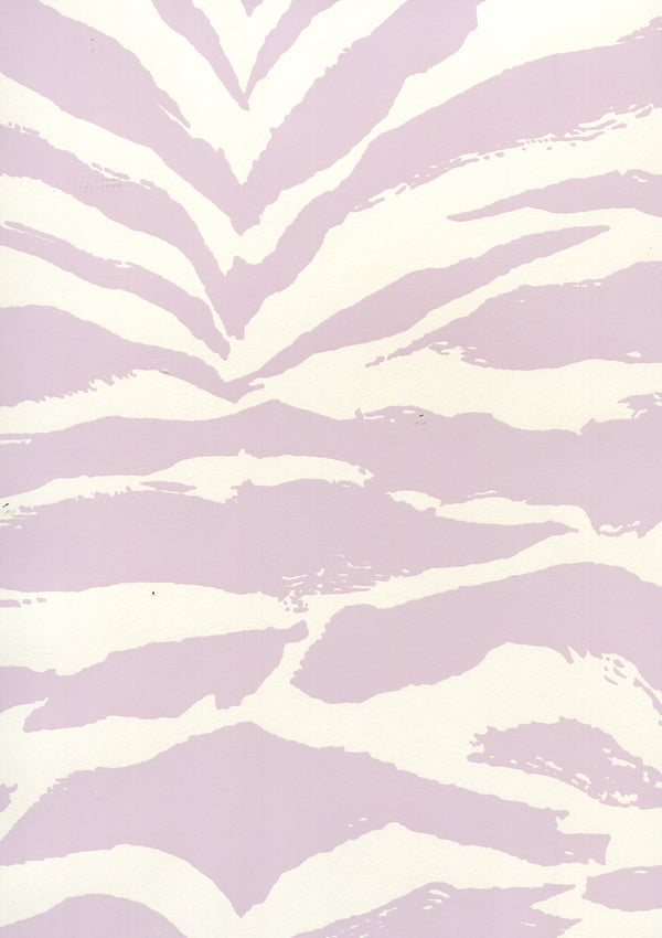 Nairobi Pale Lavender on Almost White Screen Printed | China Seas
