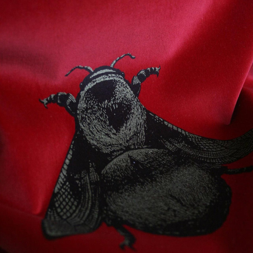 Napoleon Bee Velvet Black & Gold on Aubergine