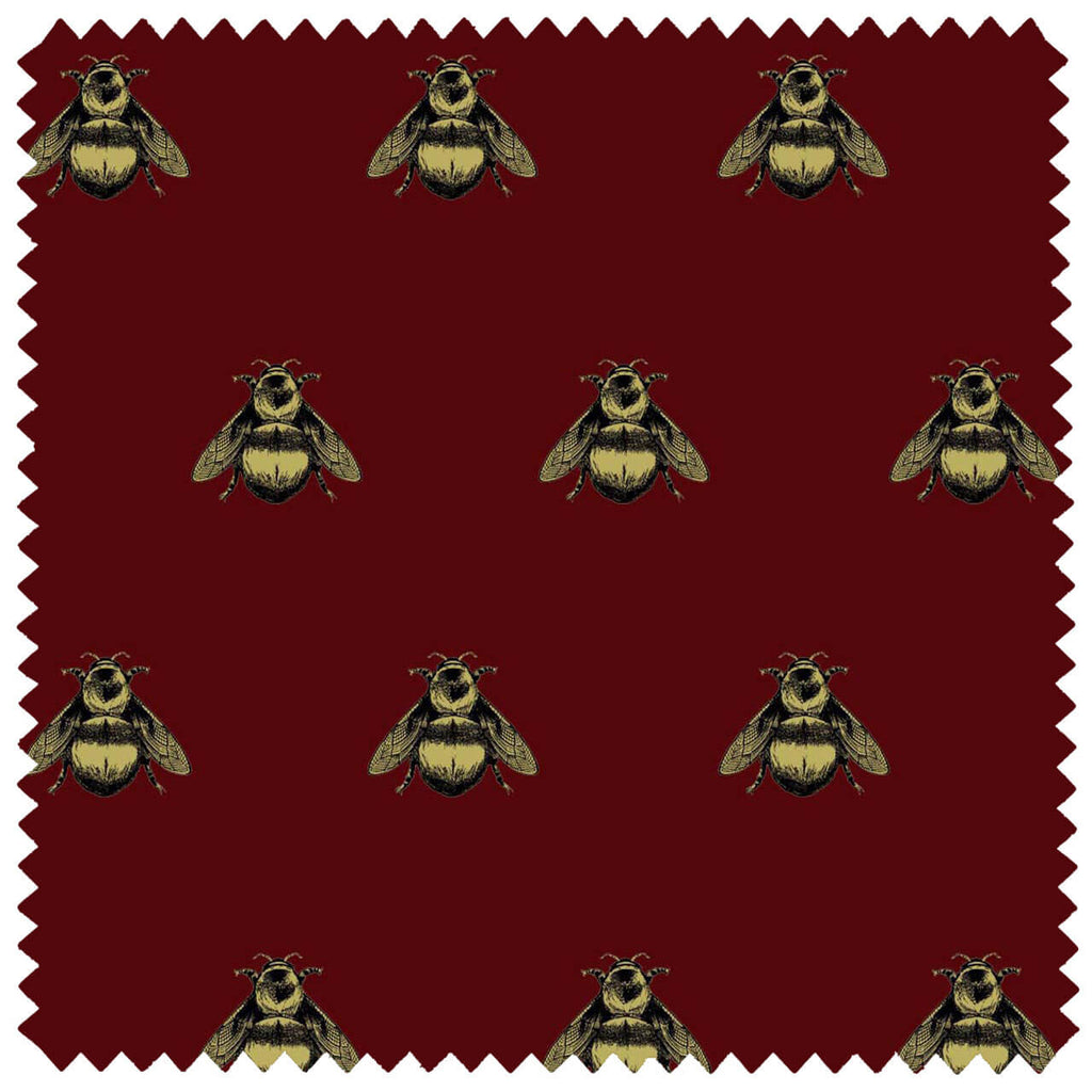 Napoleon Bee Velvet Black & Gold on Crimson