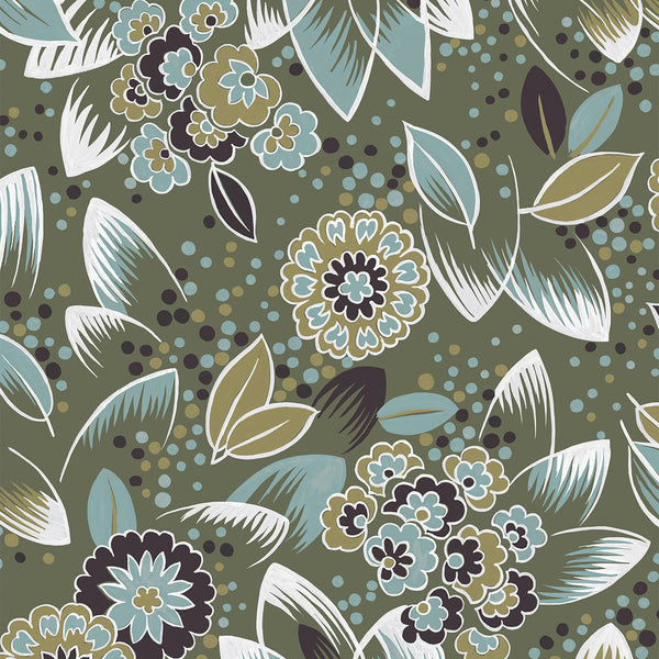 Waterlily Green | Maison Martin Morel Wallcovering