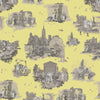 New York Toile Greys on Yellow