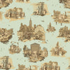 New York Toile Browns on Green