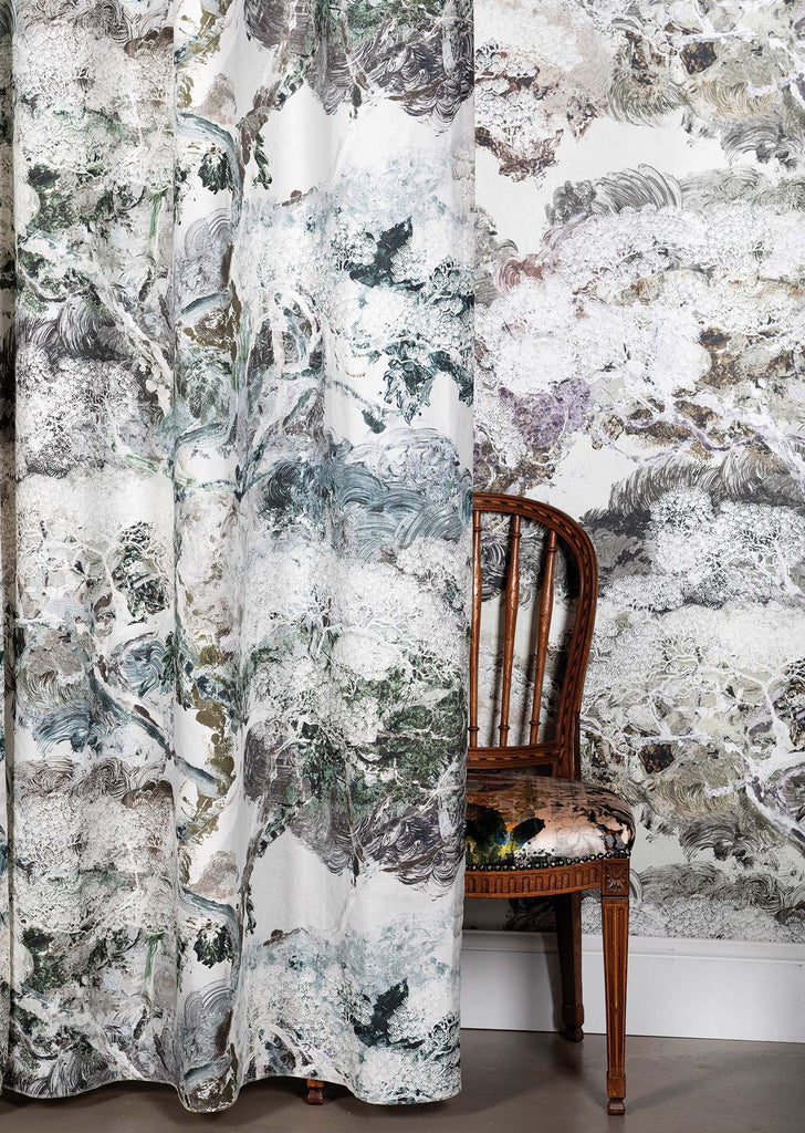 Matzu Tree Linen Blue Tint Drizzles