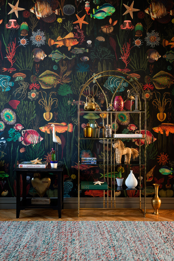 Oceania - Black, Blue, Green, Orange, Red Wallcovering | Mind the Gap
