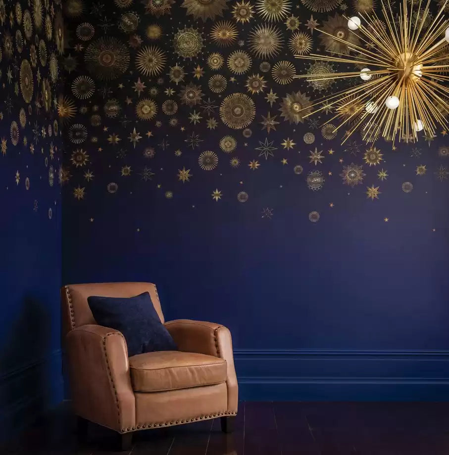 Celestia Stars Panel Blue Stars Wallpaper | Osborne & Little Europe