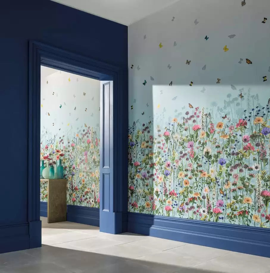 Deya Meadow Butterfly Panel  Wallpaper | Osborne & Little Europe