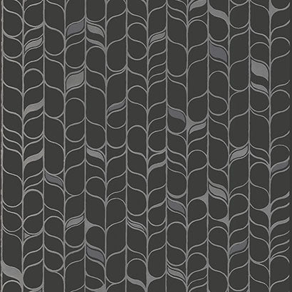 Prestatyn Charcoal Wallcovering | Jeffrey Stevens