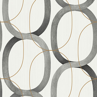 Southampton Charcoal Wallcovering | Jeffrey Stevens