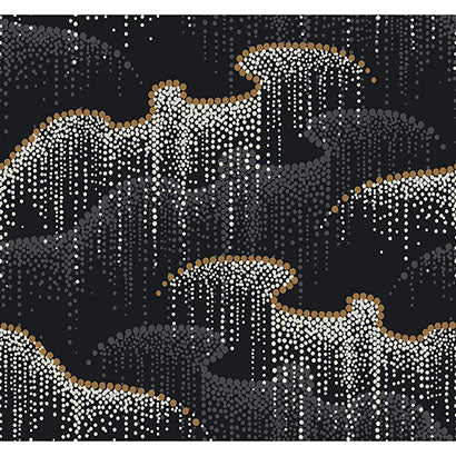 Budleigh Charcoal Wallcovering | Jeffrey Stevens