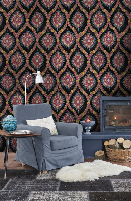 Ottoman - Anthracite Wallcovering | Mind the Gap