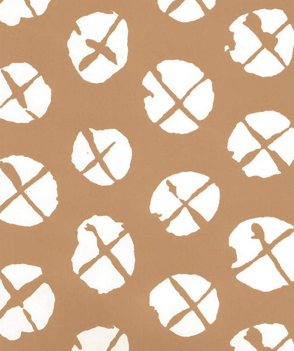 Obi II Reverse Camel on Almost White Screen Printed | China Seas