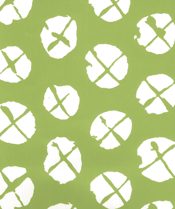 Obi II Reverse Jungle Green on Almost White Screen Printed | China Seas