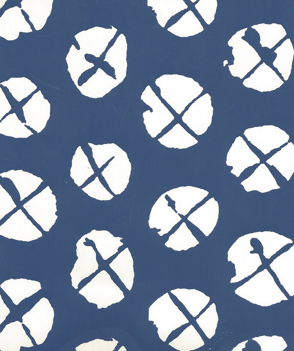 Obi II Reverse Navy on Almost White Screen Printed | China Seas