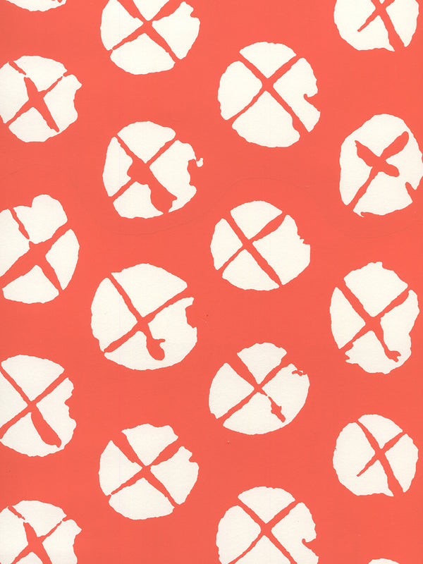 Obi II Reverse New Shrimp on Almost White Screen Printed | China Seas