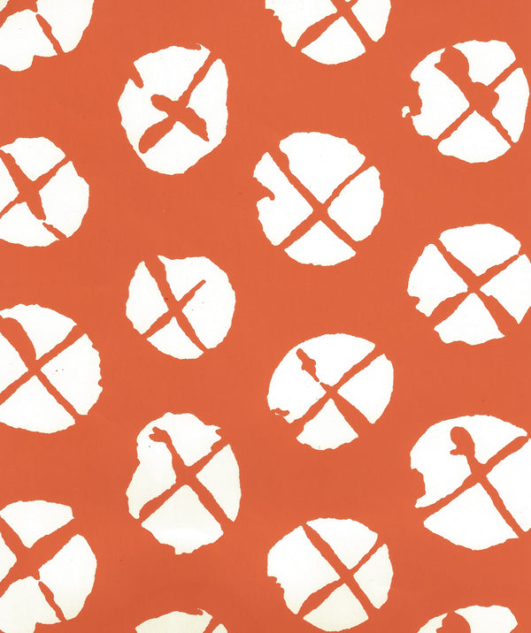 Obi II Reverse Orange on Almost White Screen Printed | China Seas