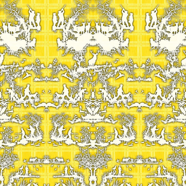 Open Season Yellow | Timorous Beasties Wallcovering