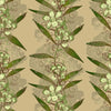 Oriental Orchid Greens on Khaki