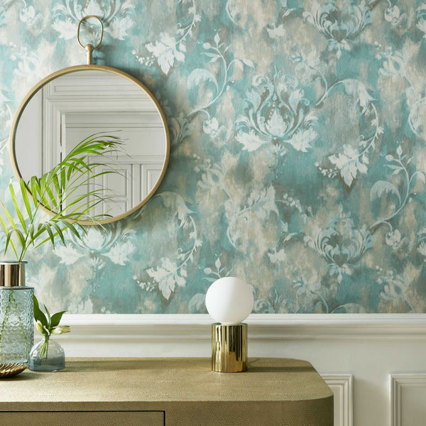 Ornamenta Aqua - Green Wallcovering | 1838 Wallcoverings