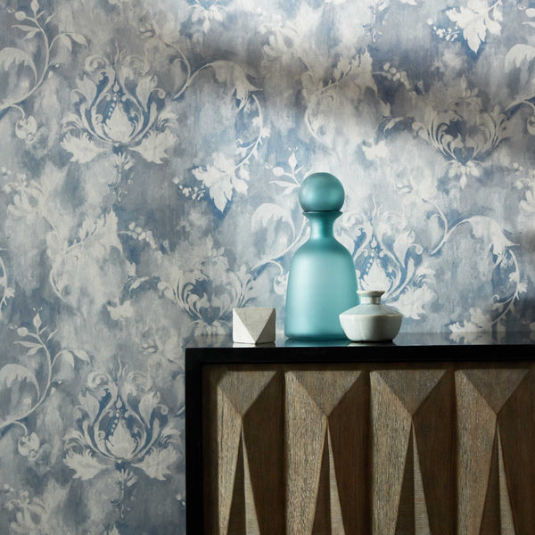 Ornamenta - Pewter Grey Wallcovering | 1838 Wallcoverings