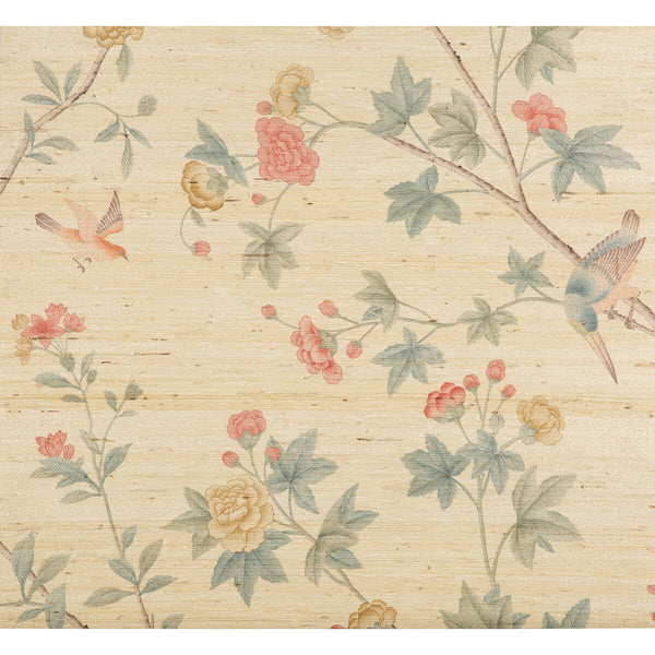 Beaujeu Gc - Petal/Jade Multi By Lee Jofa | Aerin Wallcoverings |  Wallcovering Print