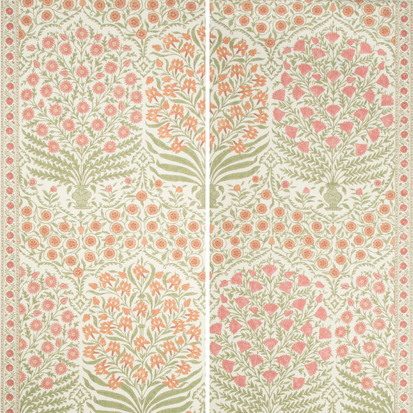 Sameera Paper - Spice/Berry Multi By Lee Jofa | Oscar De La Renta Wallcovering | Botanical & Floral Wallcovering Print