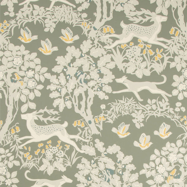 Mille Fleur Wp - Silver Grey By Lee Jofa | Lodge Ii Wallcovering | Animal/Insects Wallcovering Print