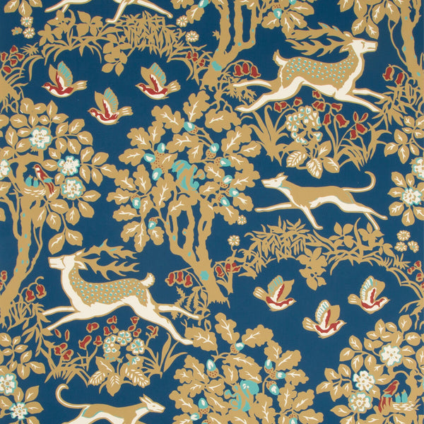 Mille Fleur Wp - Navy Multi By Lee Jofa | Lodge Ii Wallcovering | Animal/Insects Wallcovering Print