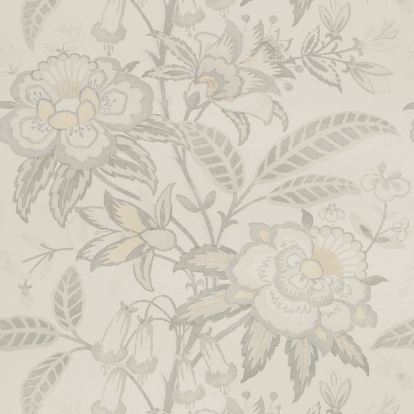 Davenport Paper - Cloud Light Grey By Lee Jofa | Westport |Botanical & Floral  Wallcovering Print