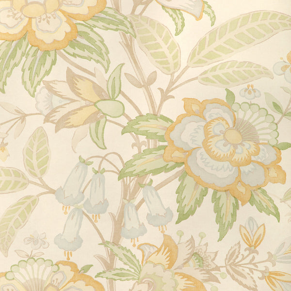 Davenport Paper - Golden Multi By Lee Jofa | Garden Walk Wallcovering |Botanical & Floral  Wallcovering Print