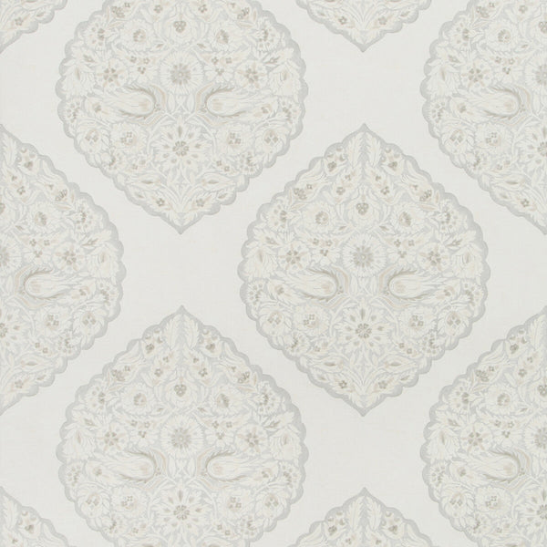Lido Paper - Fog Grey By Lee Jofa | Westport |Damask  Wallcovering Print