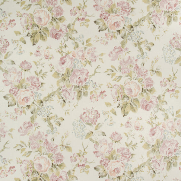 Garden Roses Wp - Lilac/Moss Multi By Lee Jofa | Suzanne Rheinstein Iii |Botanical & Floral  Wallcovering Print