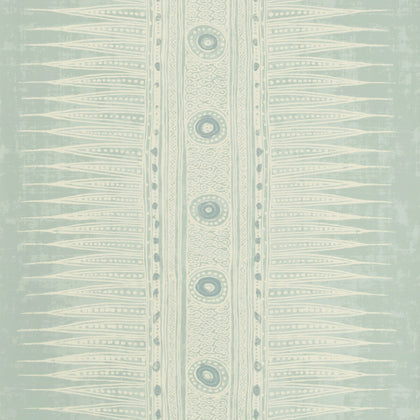 Indian Zag Paper - Aqua Turquoise By Lee Jofa | Suzanne Rheinstein Iii |Global  Wallcovering Print