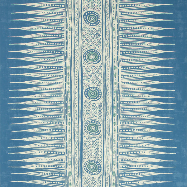 Indian Zag Paper - Marine Blue By Lee Jofa | Suzanne Rheinstein Iii |Global  Wallcovering Print