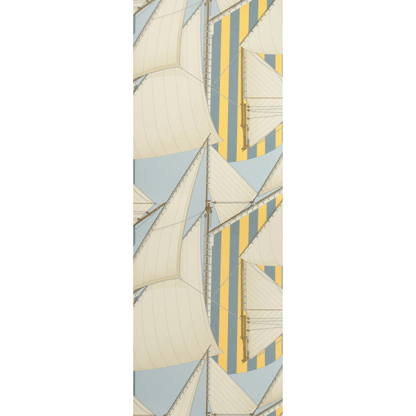 St Tropez Wp - Blue/Yellow Multi By Lee Jofa | Suzanne Kasler The Riviera Collection | Novelty Wallcovering Print