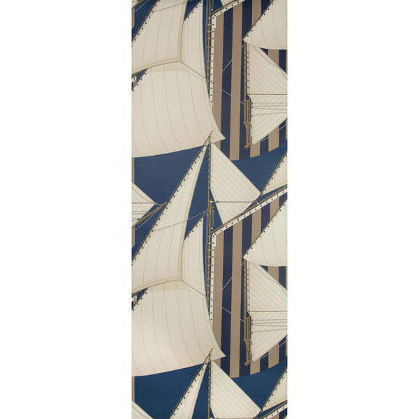 St Tropez Wp - Navy/Marine Blue By Lee Jofa | Suzanne Kasler The Riviera Collection | Novelty Wallcovering Print