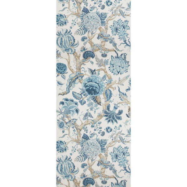 Adlington Paper - Indigo By Lee Jofa | Manor House Wallcovering |Botanical & Floral  Wallcovering Print