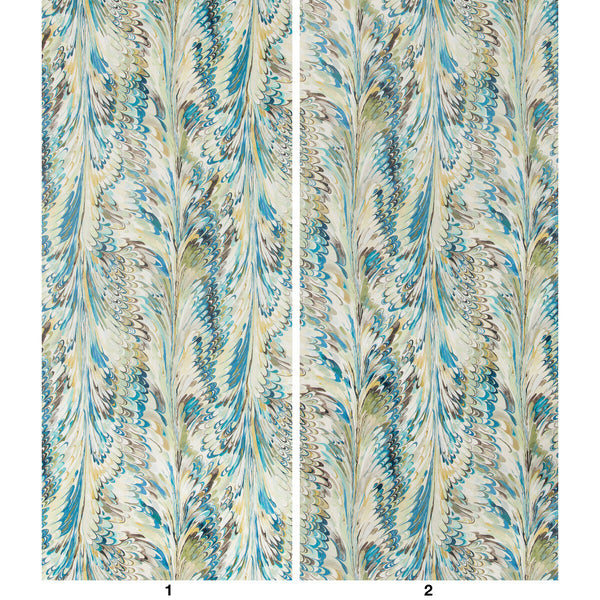 Taplow Paper - Peacock/Gold By Lee Jofa | Manor House Wallcovering | Abstract Wallcovering Print